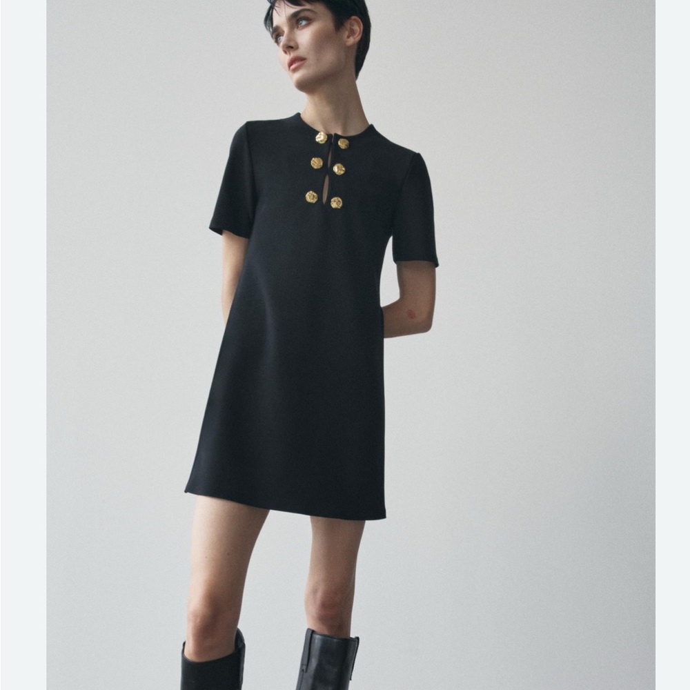 Zara Short Sleeve Button Dress